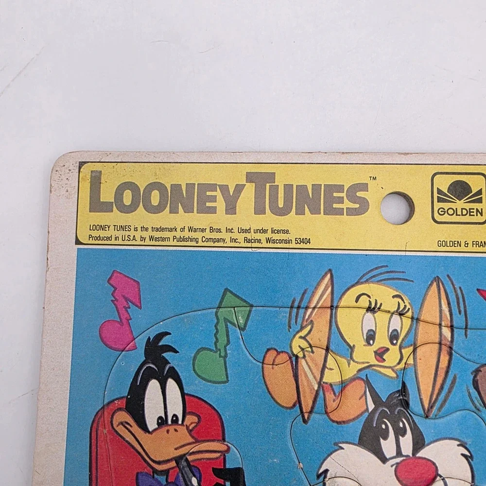 Vintage 1983 Looney Tunes Golden Frame-Tray Puzzle Bugs Bunny Orchestra 4514A-34